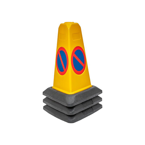 Triangular No Parking / No Waiting Yellow Plastic Cones 