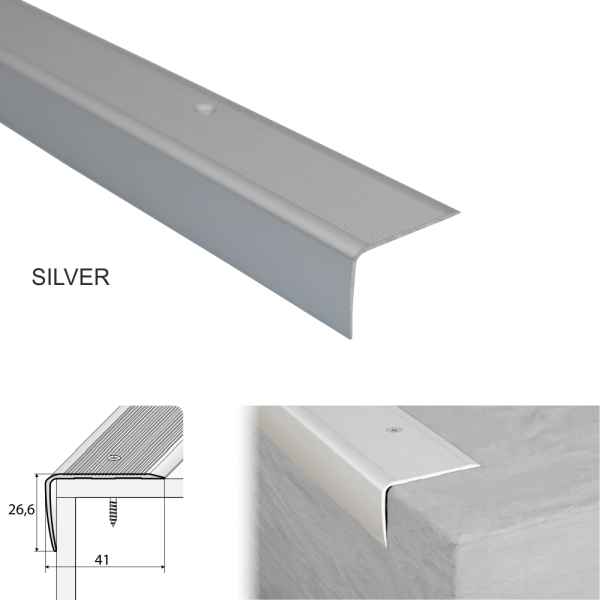 Non Slip Aluminium Stair Nosing for Wooden Stair Treads