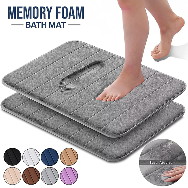 Ultra Soft Extra Water Absorbent Non Slip Memory Foam Bathroom Mats