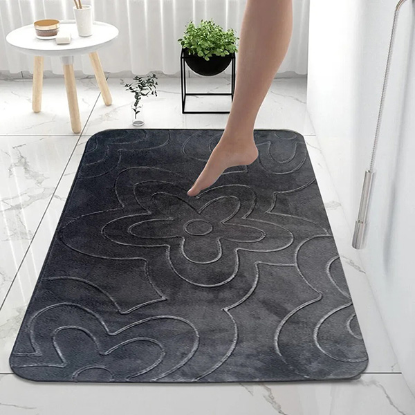 Non Slip Water Absorbent Toilet Pedestal Mats, Moisture Proof Small Large Bathroom Rug