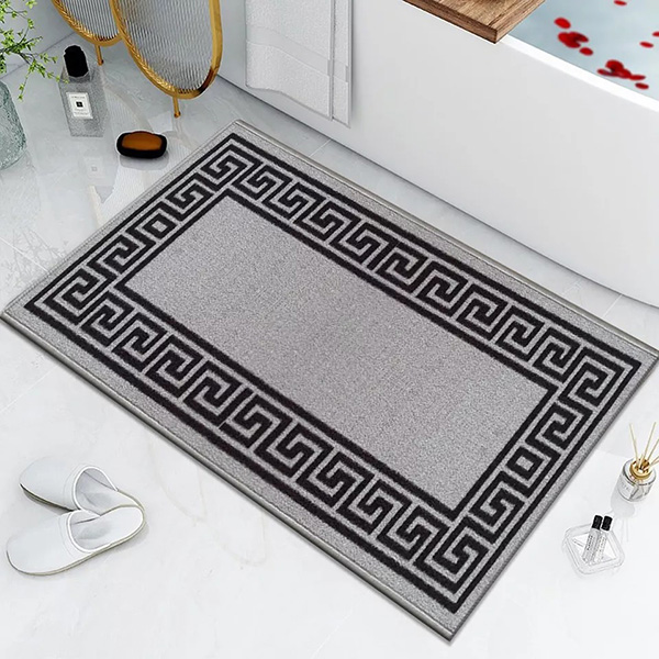 Modern Soft Non Slip Water Absorbent Bathroom Rug, Small & Large Toilet Pedestal Mats 