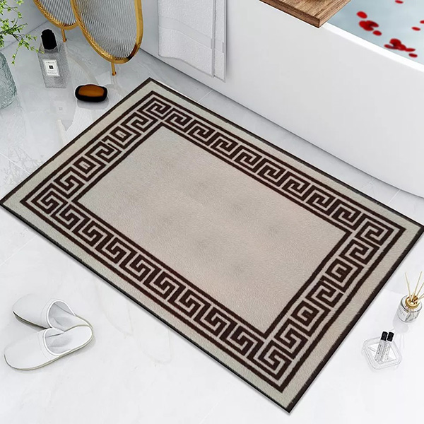 Modern Soft Non Slip Water Absorbent Bathroom Rug, Small & Large Toilet Pedestal Mats 