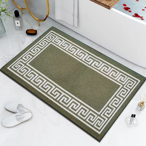 Modern Soft Non Slip Water Absorbent Bathroom Rug, Small & Large Toilet Pedestal Mats 