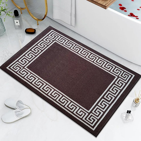 Modern Soft Non Slip Water Absorbent Bathroom Rug, Small & Large Toilet Pedestal Mats 