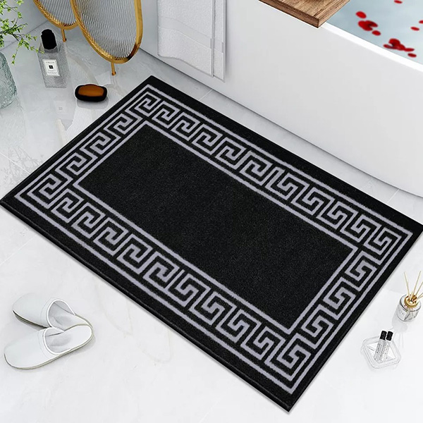 Modern Soft Non Slip Water Absorbent Bathroom Rug, Small & Large Toilet Pedestal Mats 