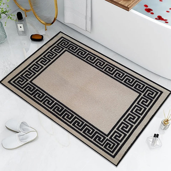 Modern Soft Non Slip Water Absorbent Bathroom Rug, Small & Large Toilet Pedestal Mats 