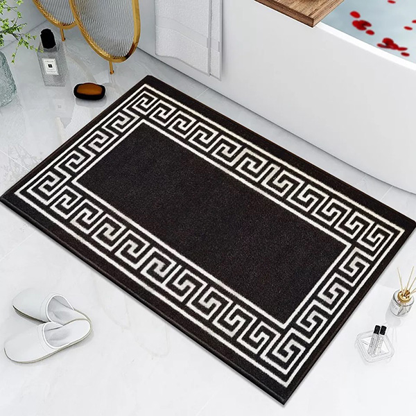 Modern Soft Non Slip Water Absorbent Bathroom Rug, Small & Large Toilet Pedestal Mats 