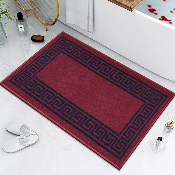 Modern Soft Non Slip Water Absorbent Bathroom Rug, Small & Large Toilet Pedestal Mats 