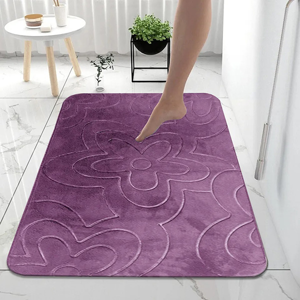 Non Slip Water Absorbent Toilet Pedestal Mats, Moisture Proof Small Large Bathroom Rug