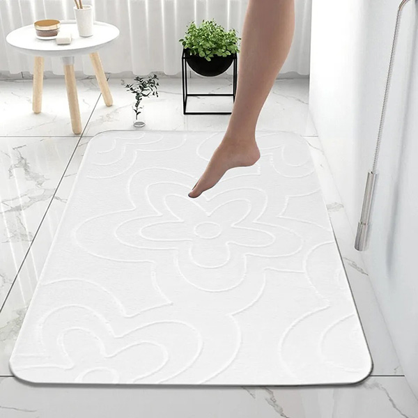 Non Slip Water Absorbent Toilet Pedestal Mats, Moisture Proof Small Large Bathroom Rug