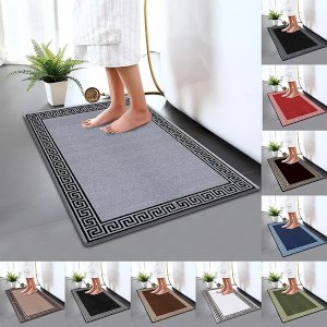 Anti Slip Water Absorbent Toilet Pedestal Mats-Modern Soft & Reliable Bathroom Rug