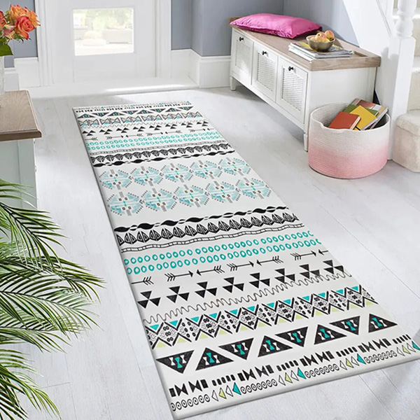 Non Slip Hallway Runner Washable Rugs Kitchen Carpet Crystal Floor Mats