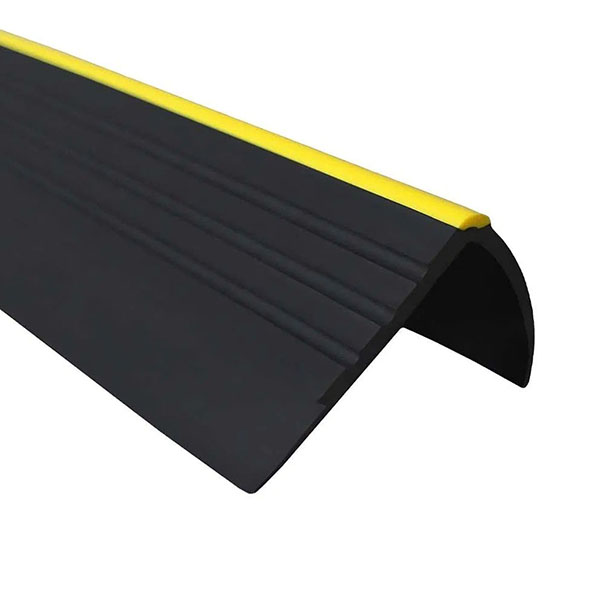 Non-Slip Flexible Bullnose Stair Nosing 40mm x 40mm Warning