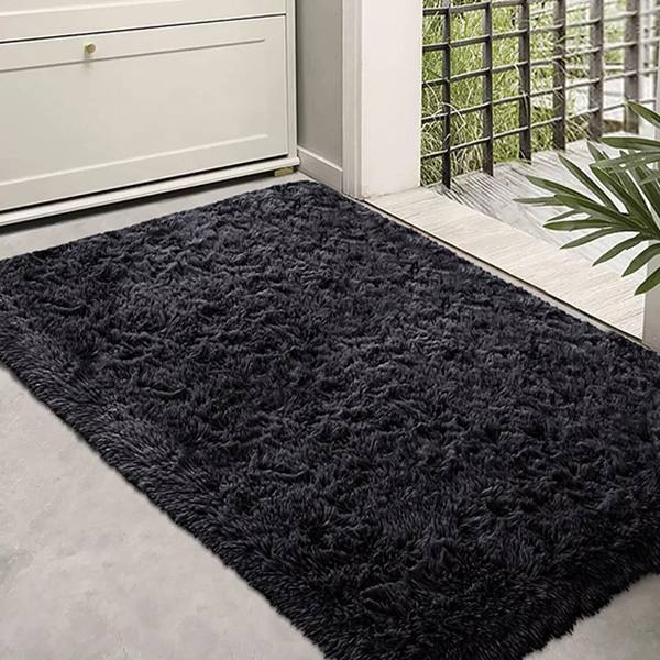 Anti Slip Fluffy Large Indoor Entrance Mat Dirt Trapper Washable Barrier Rug 