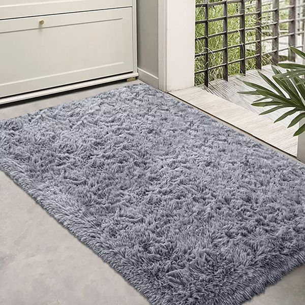 Anti Slip Fluffy Large Indoor Entrance Mat Dirt Trapper Washable Barrier Rug 