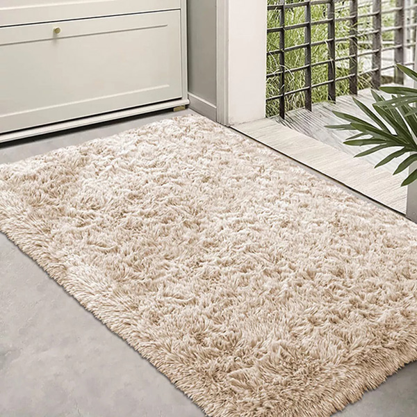 Anti Slip Fluffy Large Indoor Entrance Mat Dirt Trapper Washable Barrier Rug 