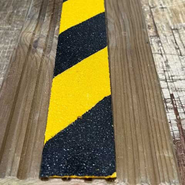 Non Slip GRP Hazard Strips for Slippery Decking and Ramps with Free Screws