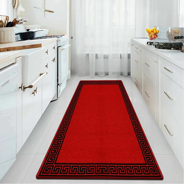 Anti Slip Water Absorbent Long Hallway Kitchen Carpet Rugs Machine Washable Door Mats