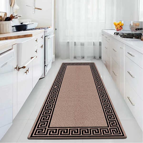 Anti Slip Water Absorbent Long Hallway Kitchen Carpet Rugs Machine Washable Door Mats