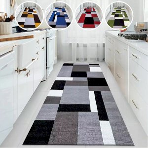 Anti Slip Water Absorbent Long Hallway Kitchen Carpet Rugs Machine Washable Door Mats