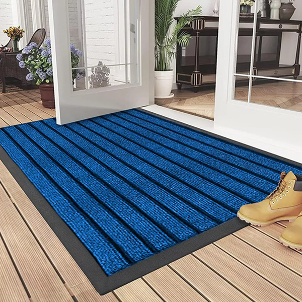 Heavy Duty Anti Slip Dirt Trapper Washable Rug Rubber Door Mat For Indoor & Outdoor