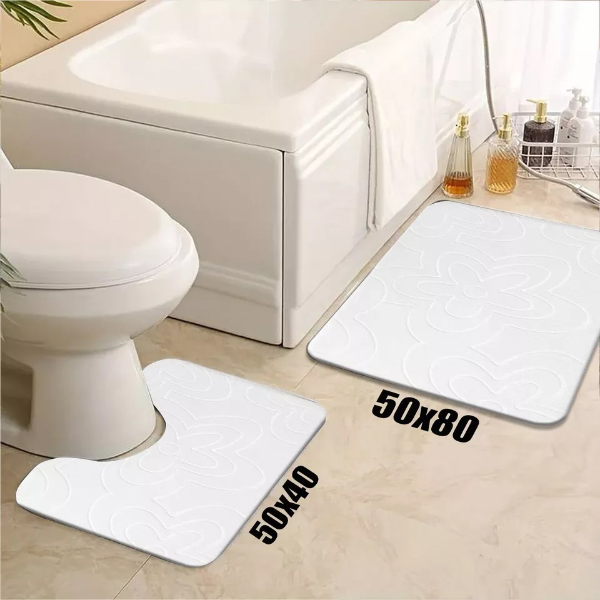 Non Slip Water Absorbent Toilet Pedestal Mats, Moisture Proof Small Large Bathroom Rug