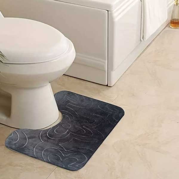 Non Slip Water Absorbent Toilet Pedestal Mats, Moisture Proof Small Large Bathroom Rug