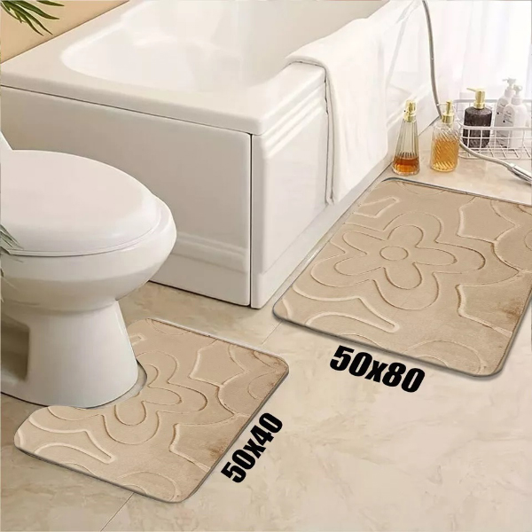 Non Slip Water Absorbent Toilet Pedestal Mats, Moisture Proof Small Large Bathroom Rug