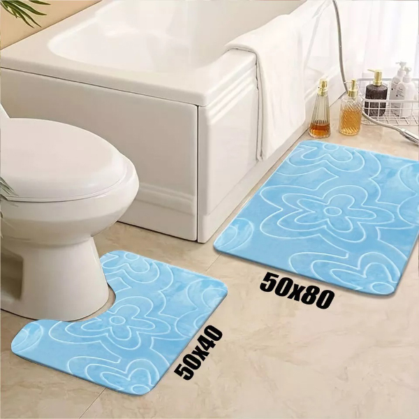 Non Slip Water Absorbent Toilet Pedestal Mats, Moisture Proof Small Large Bathroom Rug