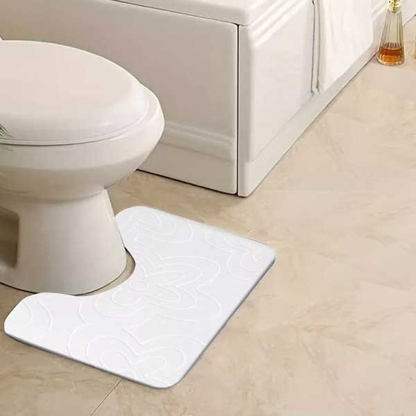 Non Slip Water Absorbent Toilet Pedestal Mats, Moisture Proof Small Large Bathroom Rug