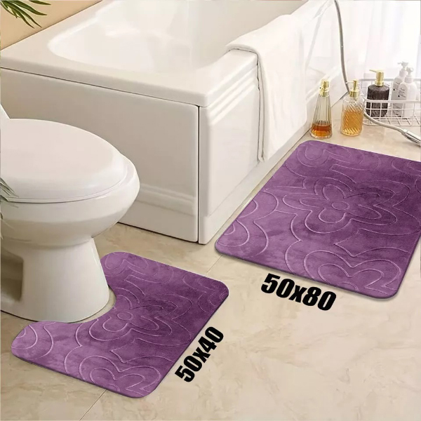 Non Slip Water Absorbent Toilet Pedestal Mats, Moisture Proof Small Large Bathroom Rug