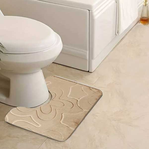 Non Slip Water Absorbent Toilet Pedestal Mats, Moisture Proof Small Large Bathroom Rug