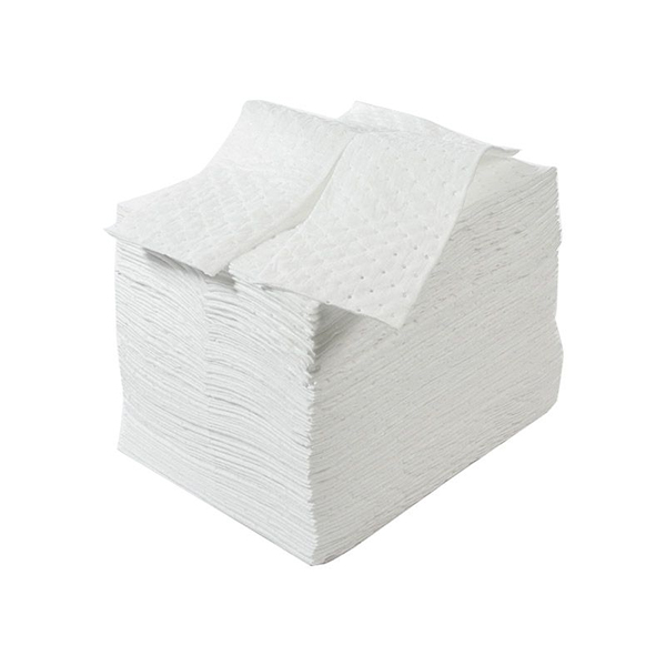 Light (0.6L) Oil & Fuel Absorbent White Pad 