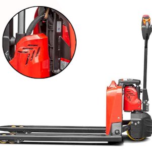 Orange/Black Fully Powered Electric Pallet Truck- Lithium-ion Battery