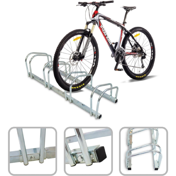 Outdoor Parking Garage Storage Silver Cycle & Bike Rack