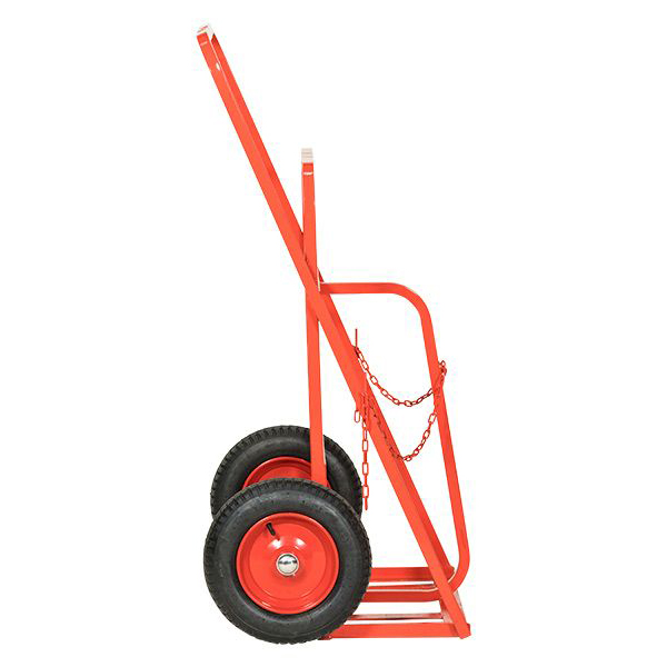 Heavy-Duty Twin Gas Cylinder Red Transport Trolley