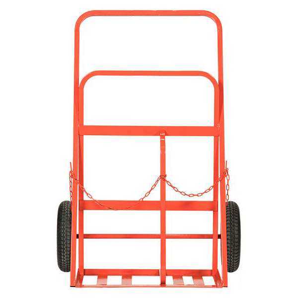 Heavy-Duty Twin Gas Cylinder Red Transport Trolley