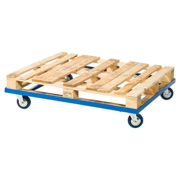 Heavy Duty Stacking Transport Pallet Dolly- Solid Rubber Wheels