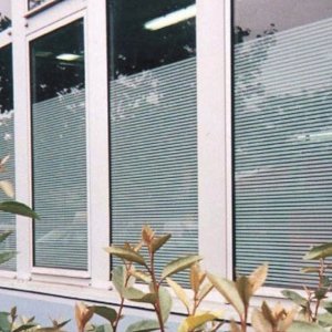 Patterned Decorative White Frosted Window Film - Privacy Frosted Glass Film Fr04 4mil Line Pattern