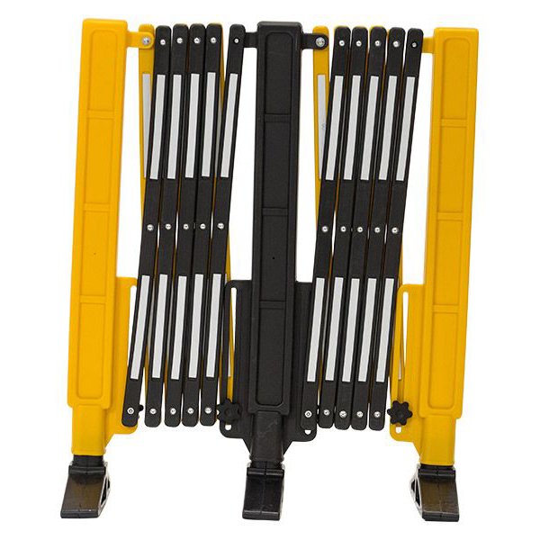 Highly Visible Black/Yellow Plastic Safety Barrier For Indoor & Outdoor Use