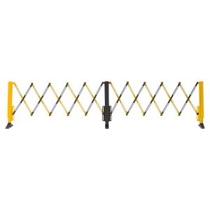 Highly Visible Black/Yellow Plastic Safety Barrier For Indoor & Outdoor Use