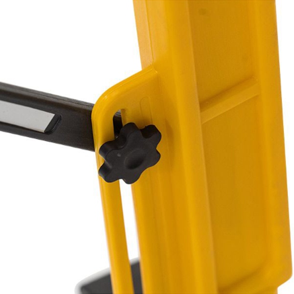 Highly Visible Black/Yellow Plastic Safety Barrier For Indoor & Outdoor Use