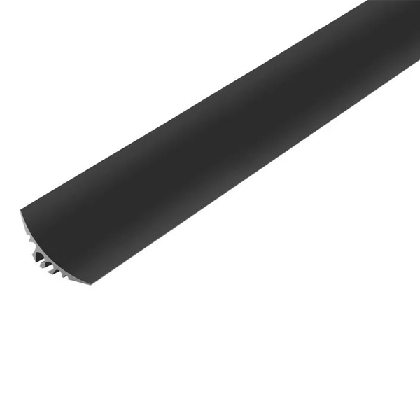 Black Vinyl Plastic Soft Flooring Cove Former/Wall Coving - 2 Metre Long