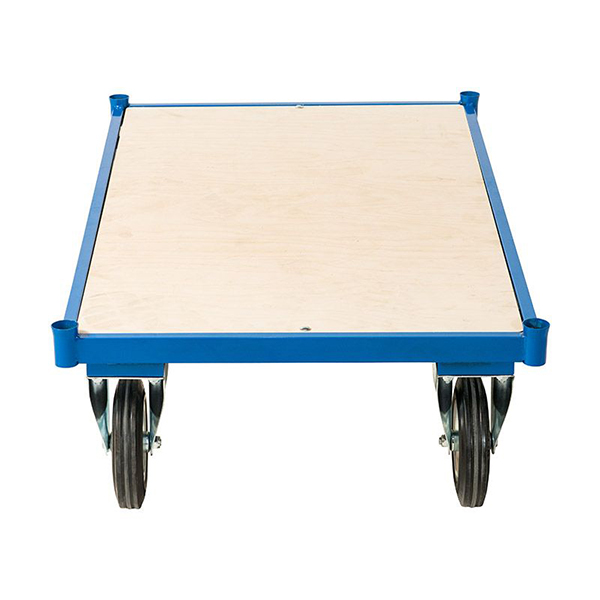 Premium Blue Steel Platform Dolly Cart With 500 Capacity