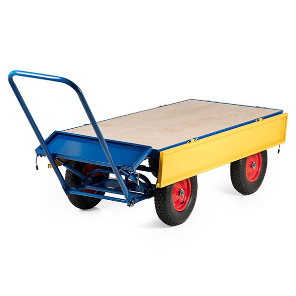 Multi-Purpose Durable Platform Truck with Yellow Sides