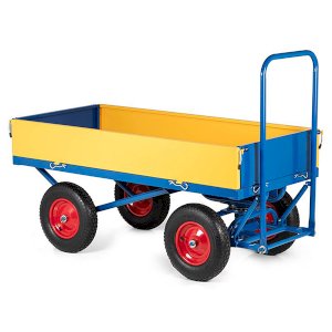 Multi-Purpose Durable Platform Truck with Yellow Sides