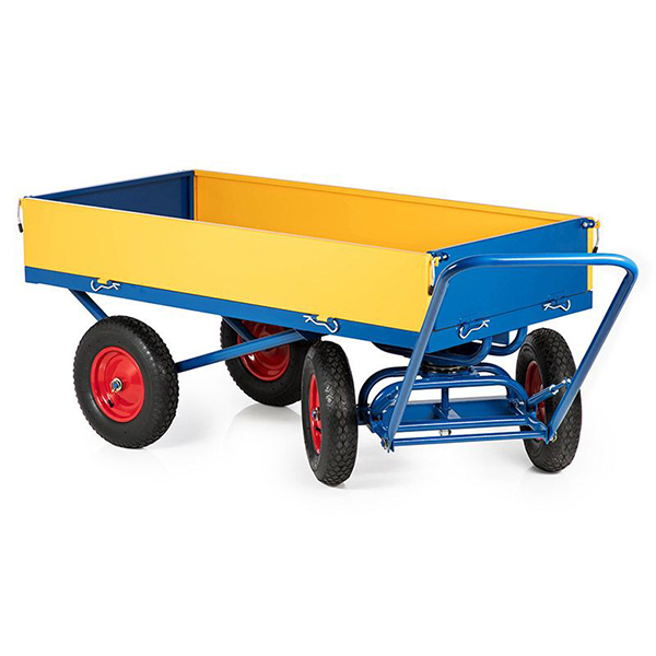 Multi-Purpose Durable Platform Truck with Yellow Sides