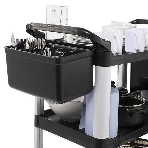 Polypropylene Catering Trolley with Black Bins