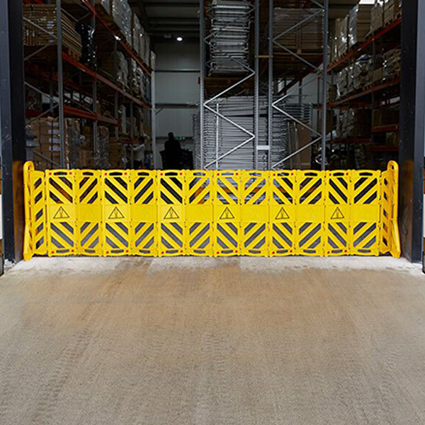 Heavy-Duty Yellow Portable Safety Barrier- Long-Term Durable