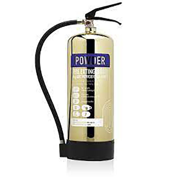 Powder Fire Extinguisher Polished Gold 